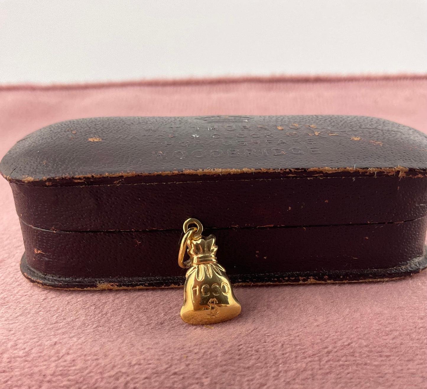 Vintage 9ct gold Money Bag Charm