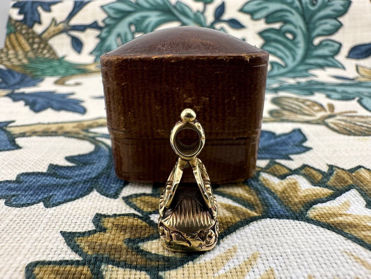 15ct Gold Bloodstone fob