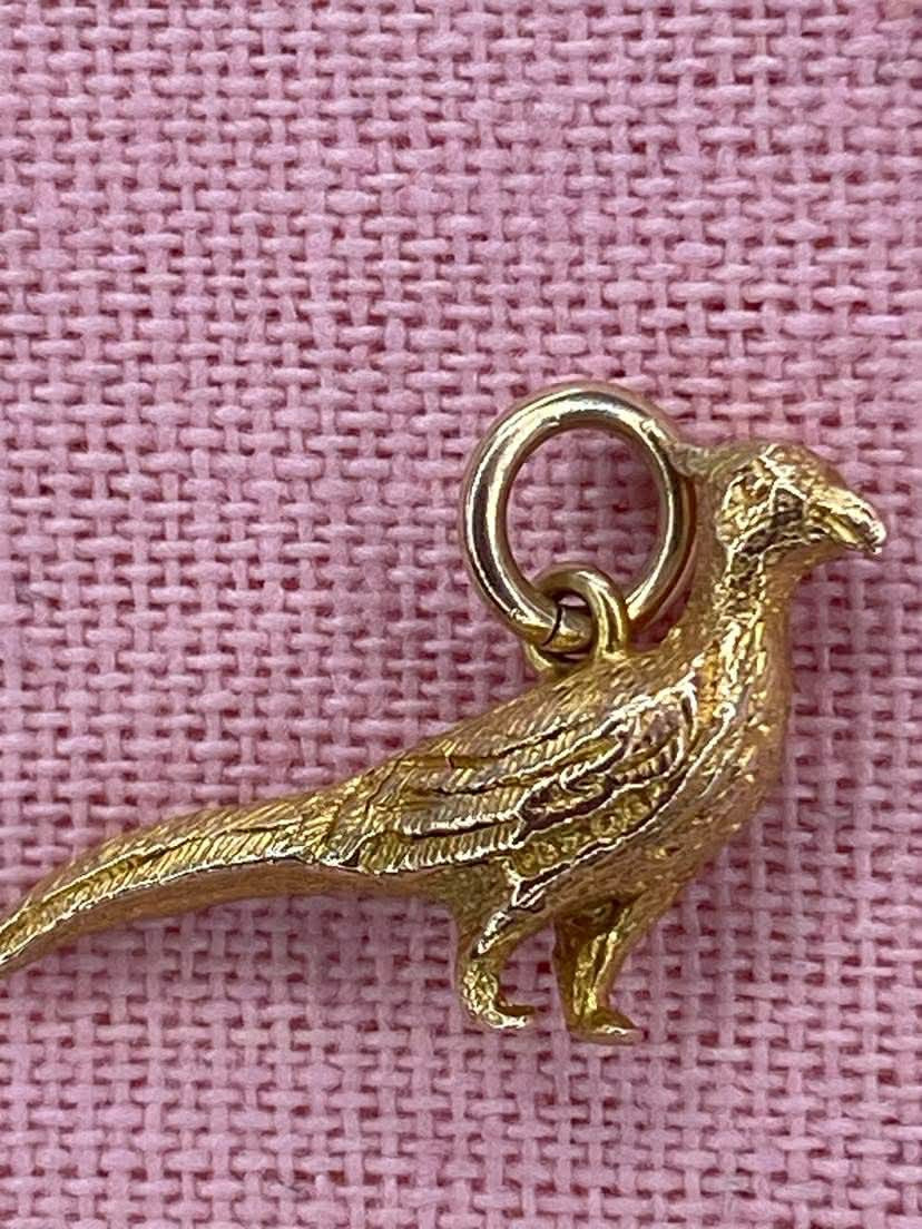 Antique 9ct Gold Pheasant charm