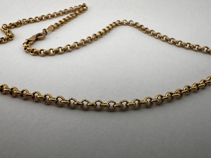 Vintage UnoAerre 9ct Yellow Gold Rolo/Belcher chain