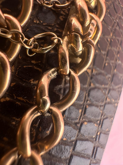 Antique 15ct Gold Curb Bracelet with concealed clasp