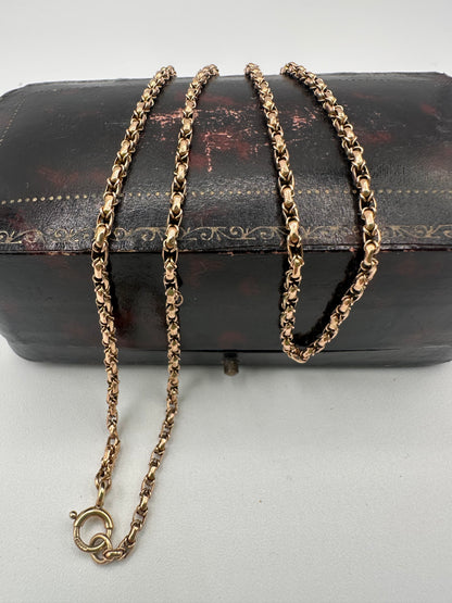 Antique 9ct Gold Wrapped Belcher chain with bolt clasp