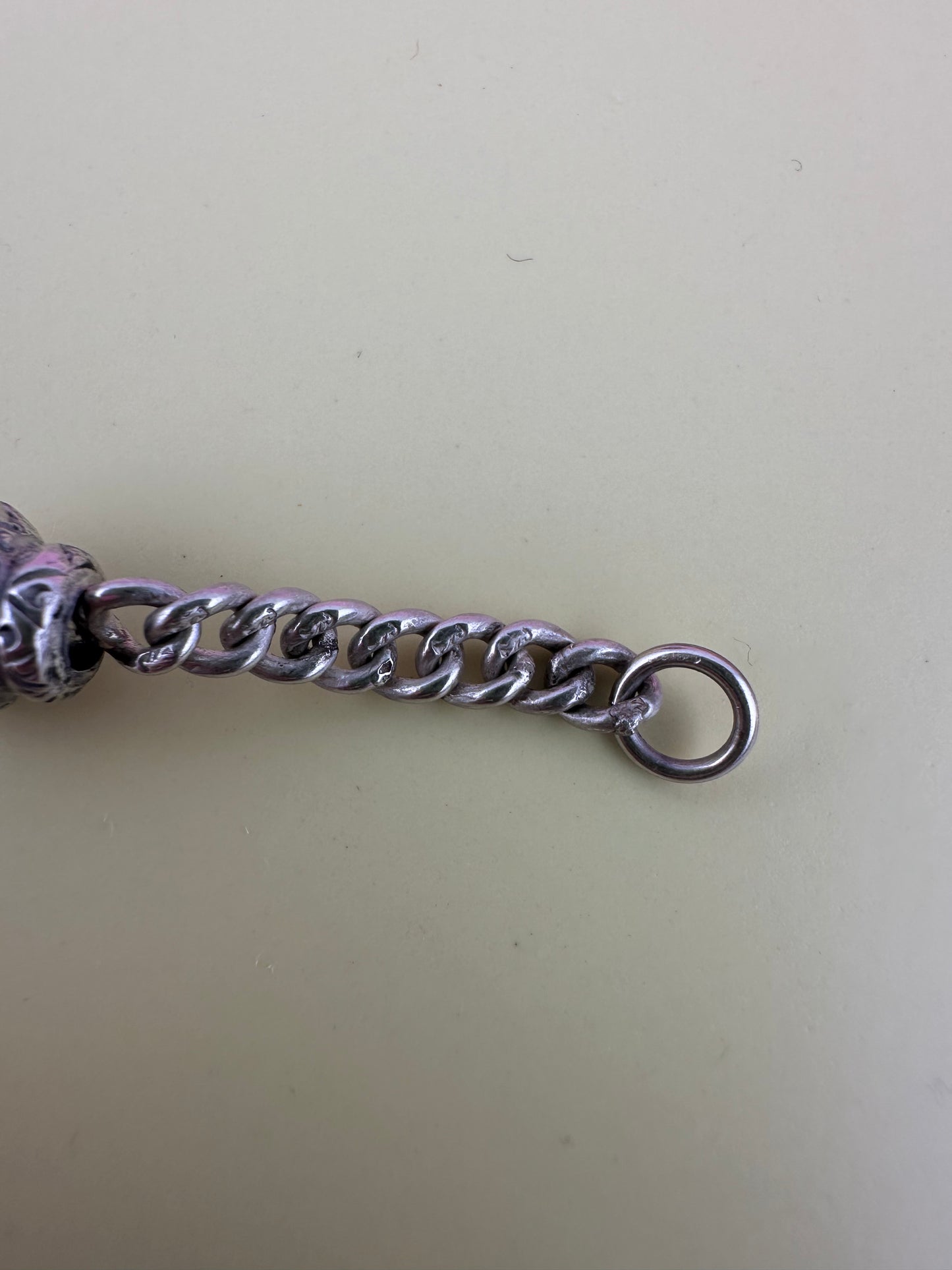 Sterling Silver Spinner Extender with spring ring clasp.