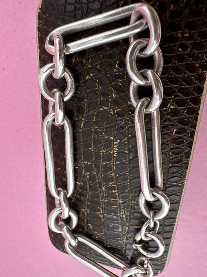 Vintage Sterling Silver Trombone bracelet