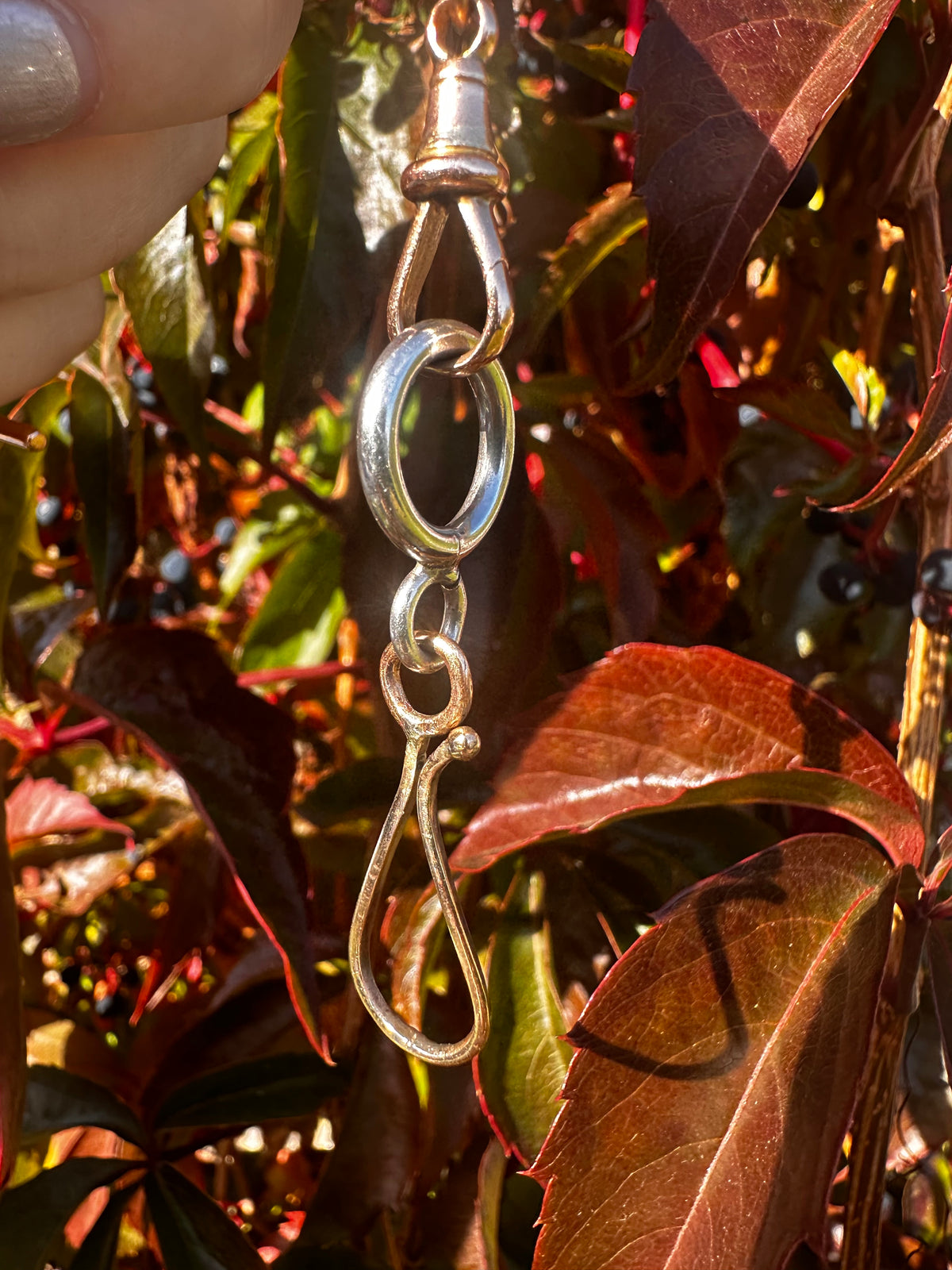 Mix Metal 14ct Shepherds hook & Sterling Silver Loop extender