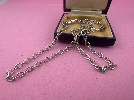 Vintage Sterling silver cable chain with dog clip