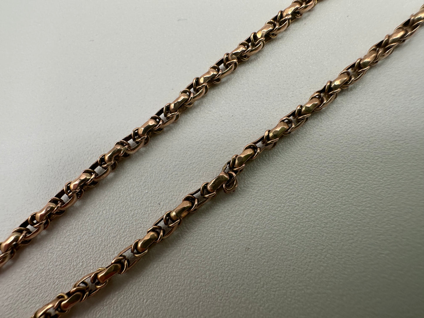 Antique 9ct Gold Wrapped Belcher chain with bolt clasp