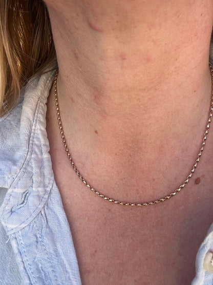 Antique 9ct Rose Gold Tulip Chain