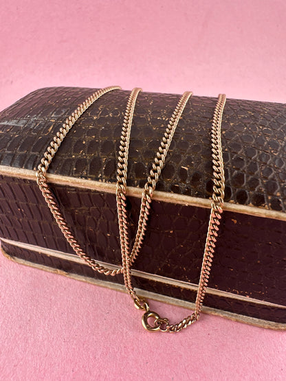 Vintage UnoAerre 9ct Rose Gold Curb chain