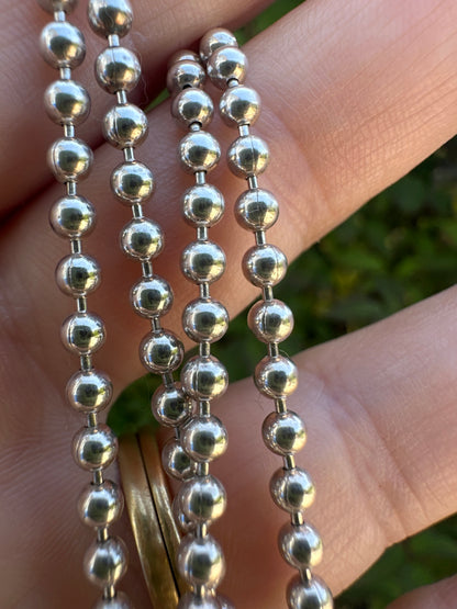 Vintage Sterling Silver Ball chain
