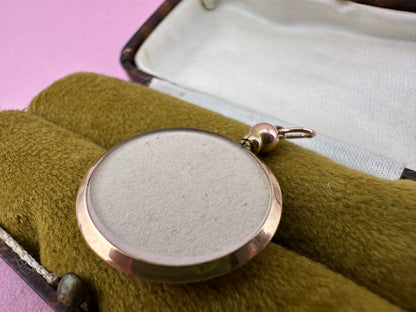 Antique 9ct Rose Gold Open Locket