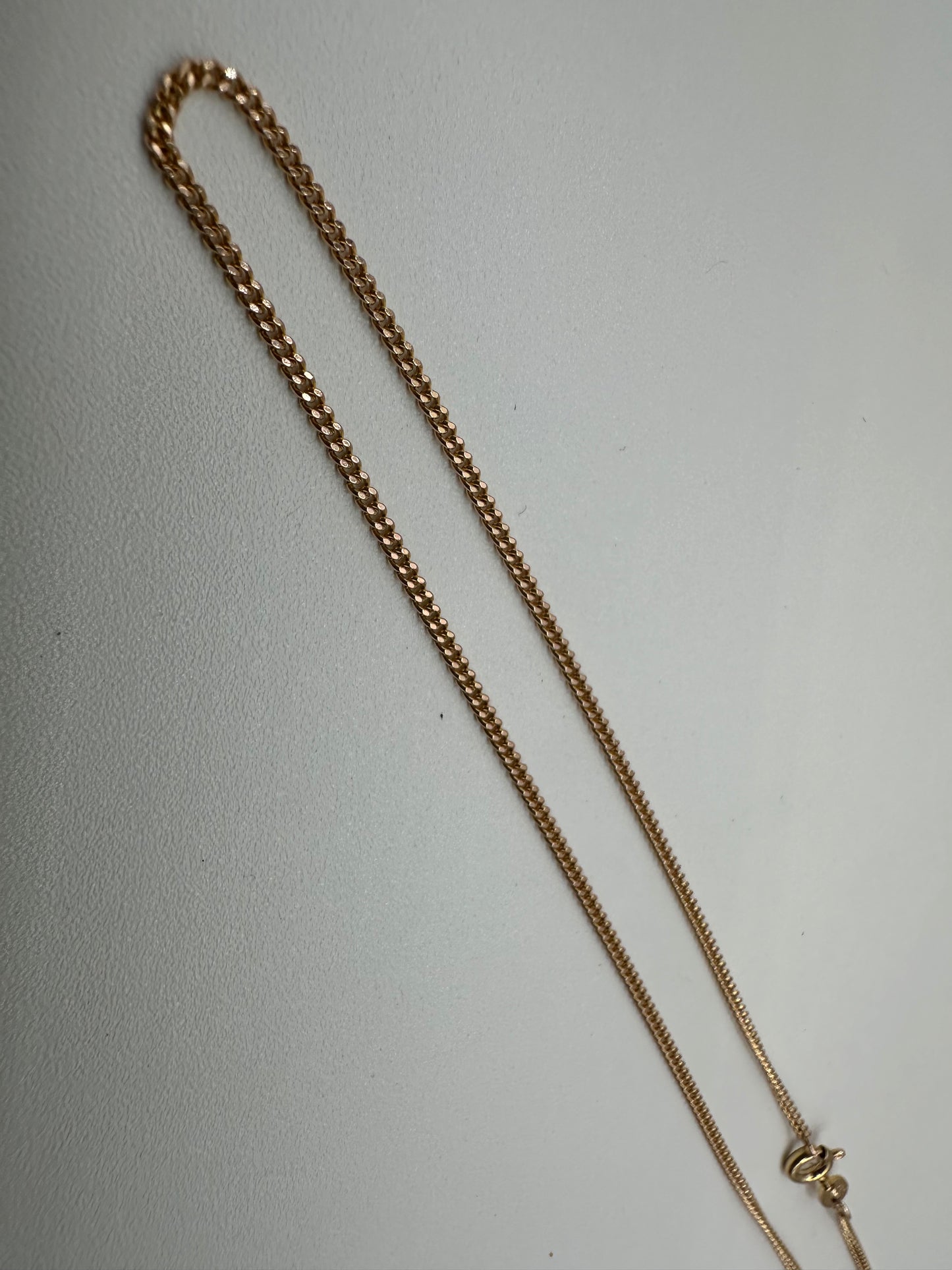 Vintage 9ct Gold UnoAerre mini curb chain