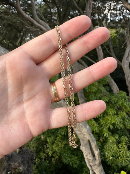 Vintage 9ct yellow gold biker chain