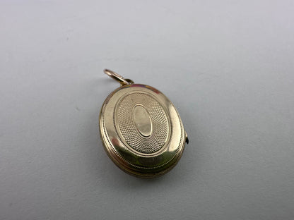 Antique 9ct Gold front and back Blue Enamel cross locket.