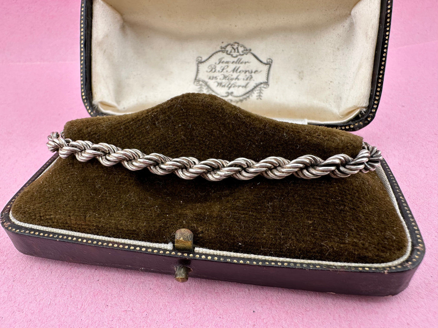 Vintage Sterling Silver Rope bracelet