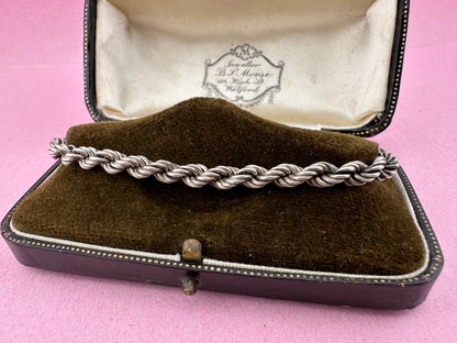 Vintage Sterling Silver Rope bracelet