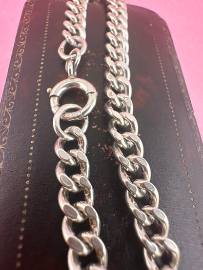 Sterling Silver Curb Bracelet with Bolt Clasp