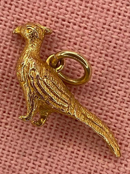 Antique 9ct Gold Pheasant charm