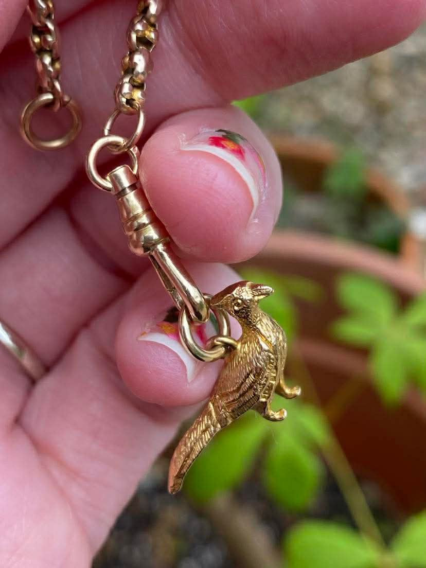 Antique 9ct Gold Pheasant charm