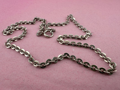 Sterling Silver Flat Cable Chain with Bolt clasp