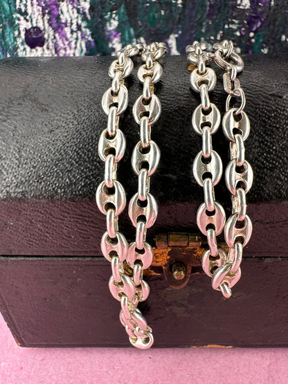 Spanish Sterling Silver Puffy Mariner chain