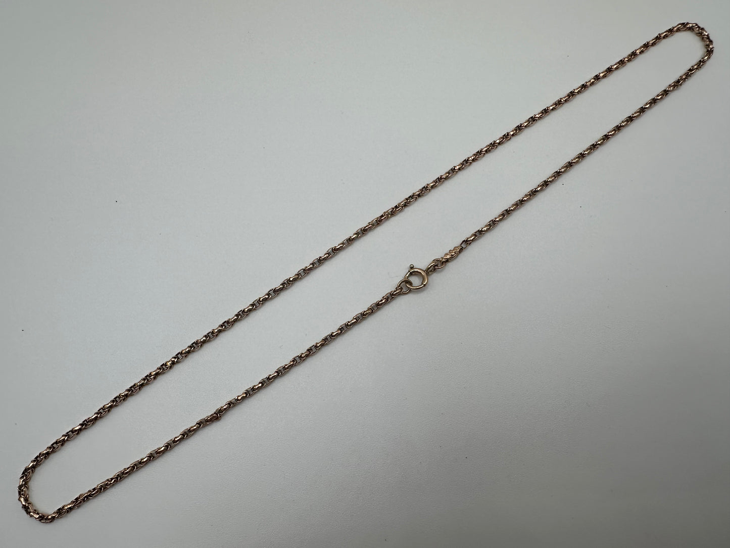 Antique 9ct Gold Wrapped Belcher chain with bolt clasp