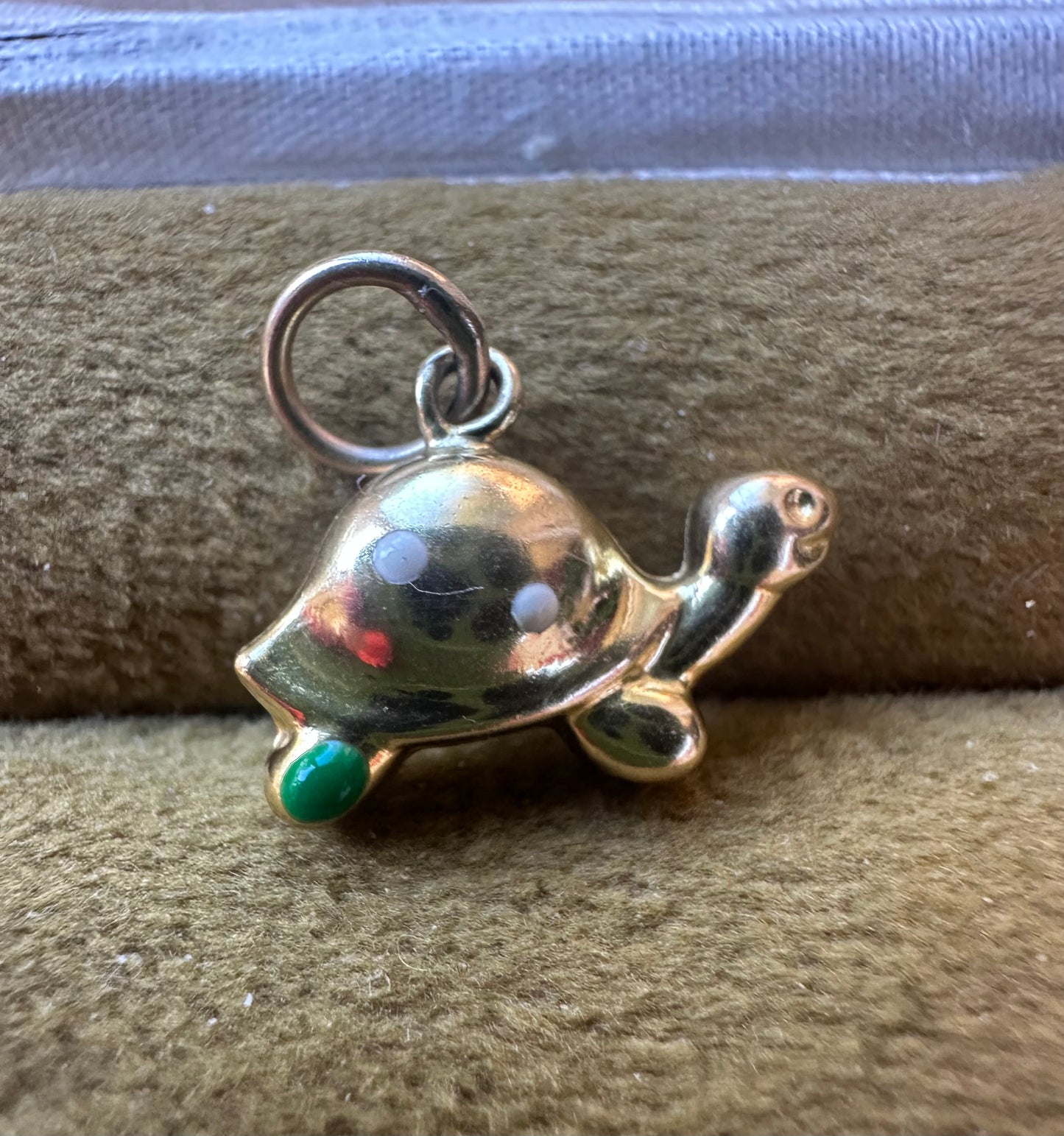 9ct Gold Enamelled Tortoise charm