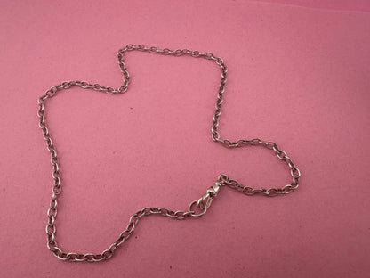 Vintage Sterling silver cable chain with dog clip