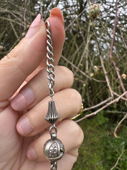 Sterling silver Curb and ball extender