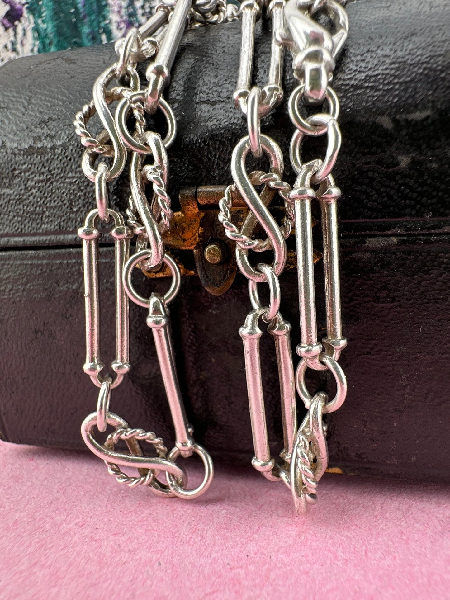 Sterling Silver Trombone with Celtic knot chain