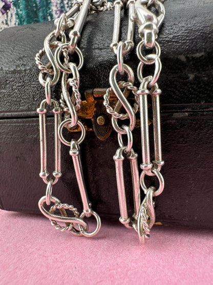 Sterling Silver Trombone with Celtic knot chain