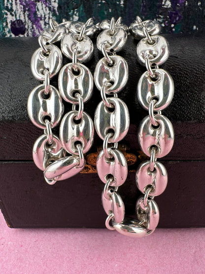 Sterling Silver XL Puffy Mariner Chain