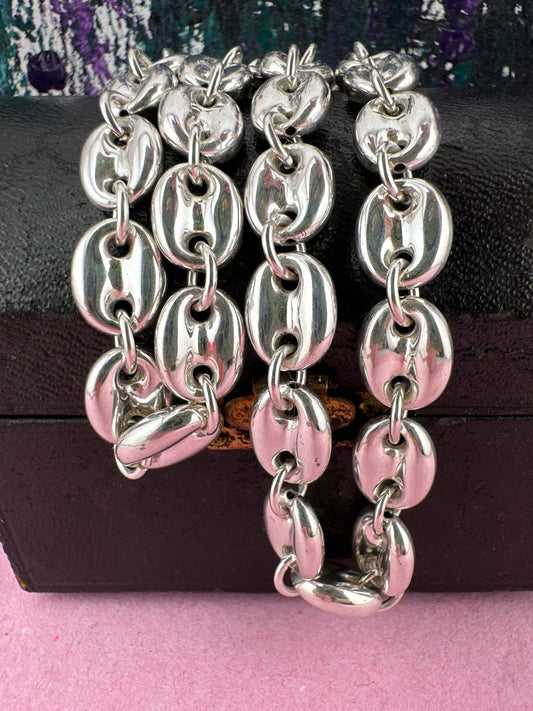 Sterling Silver XL Puffy Mariner Chain