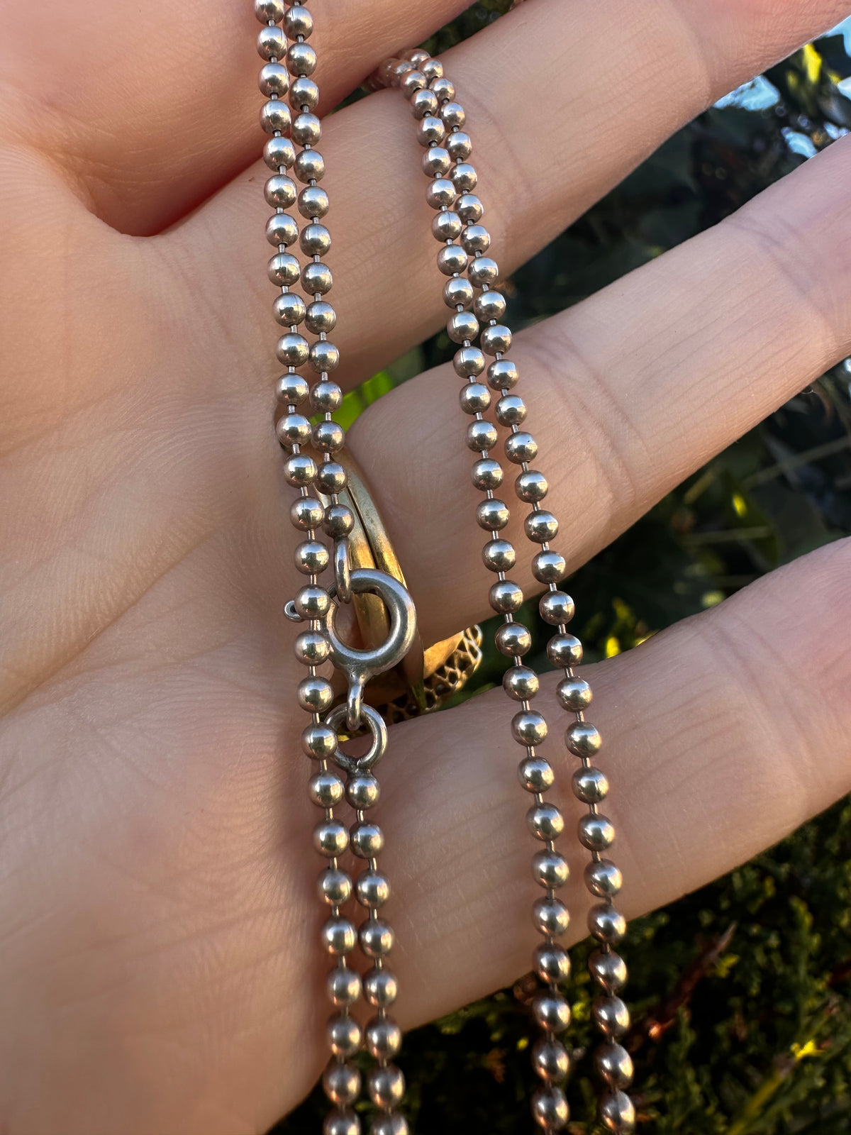 Vintage Sterling Silver Ball chain