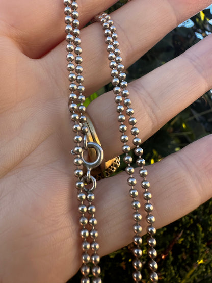Vintage Sterling Silver Ball chain