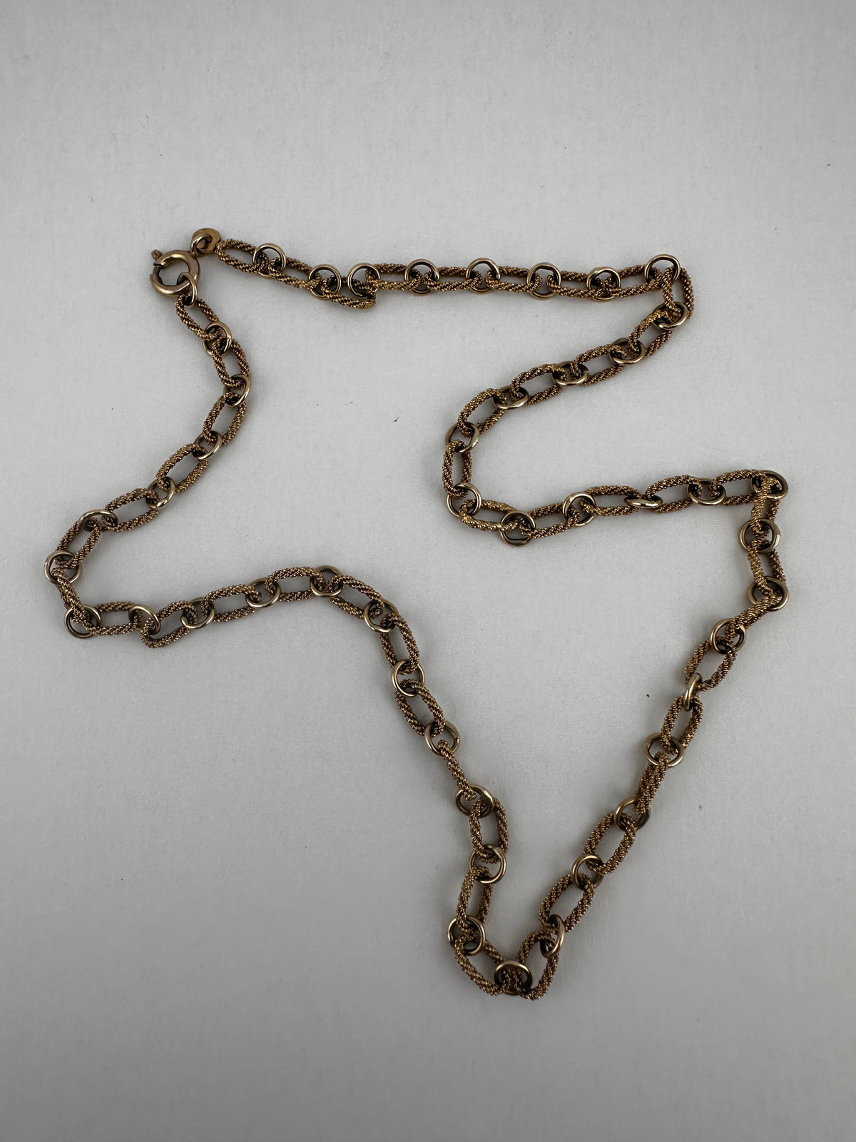 Vintage 9ct Gold Textured Cable Chain