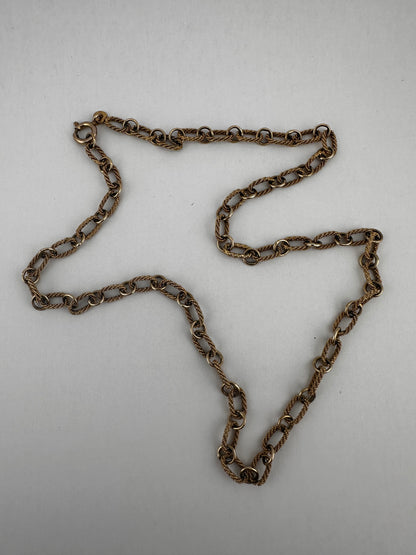 Vintage 9ct Gold Textured Cable Chain