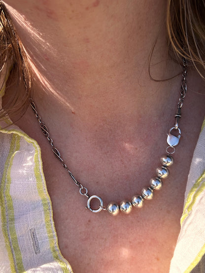 Sterling Silver Ball Extender with XL lobster clasp