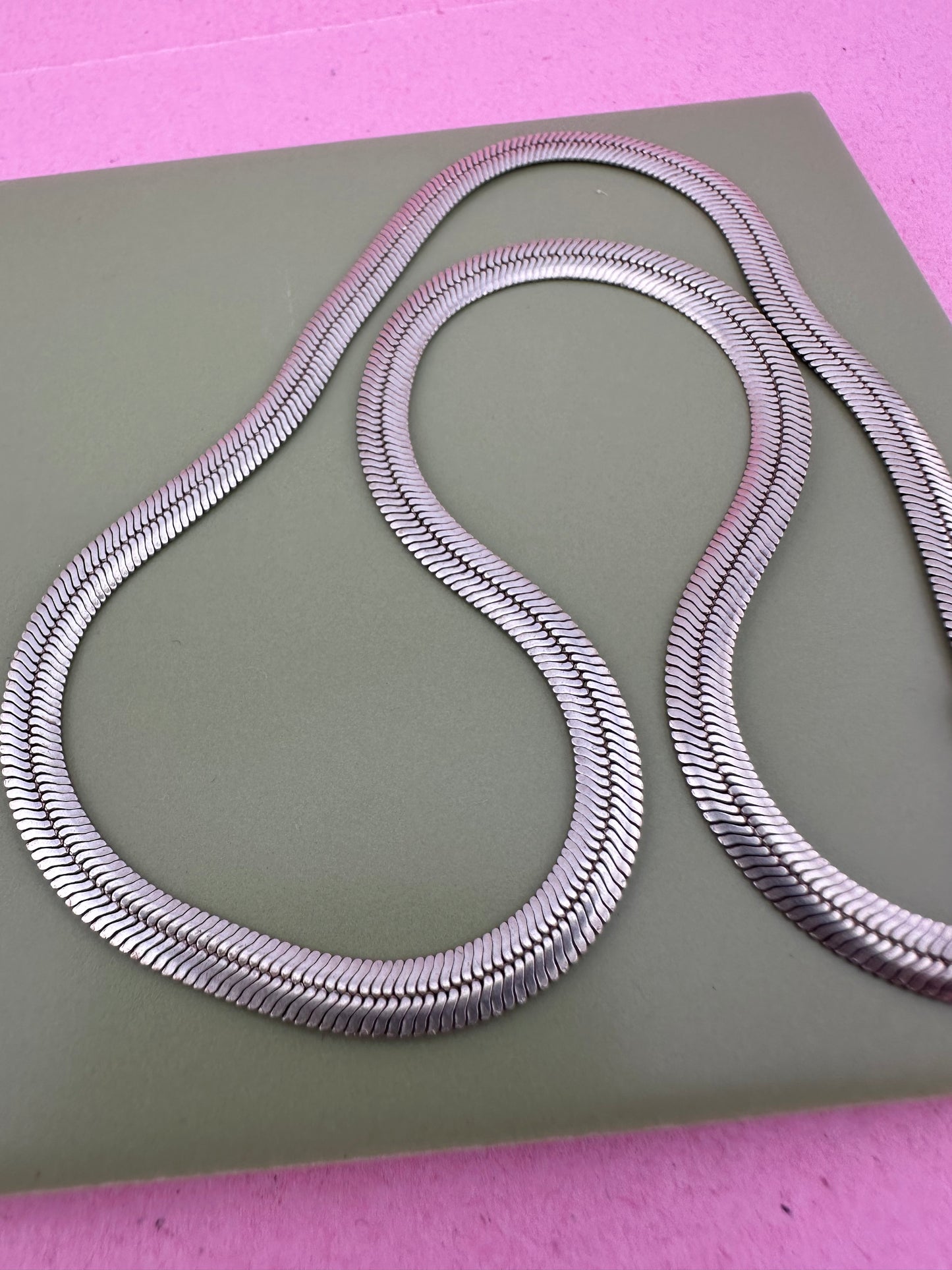 Sterling Silver Flat Herringbone chain