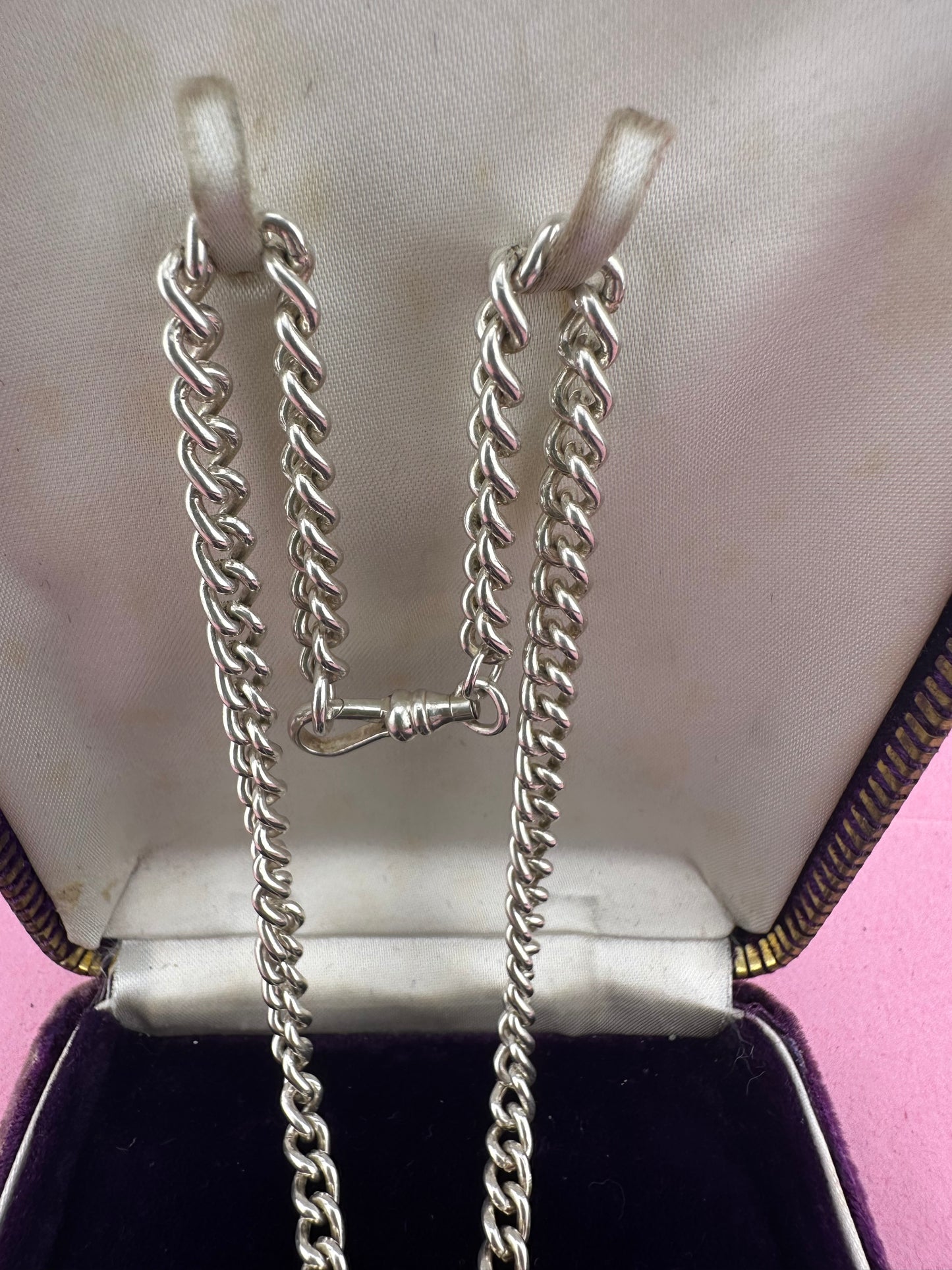 Vintage Sterling Silver Albert Chain