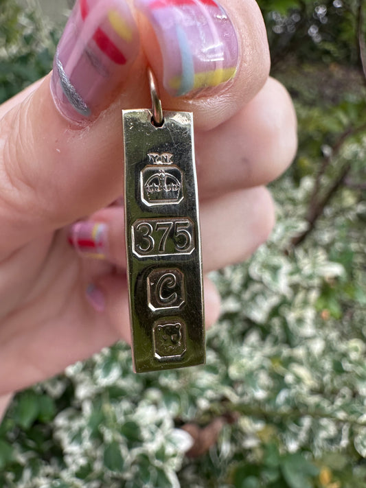 Vintage 9ct Gold Ingot Charm