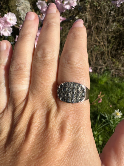 Antique 9ct Rose gold and Paste Cluster ring