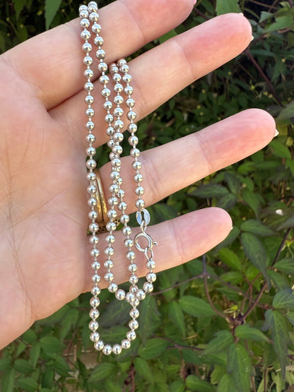 Vintage Sterling Silver Ball chain