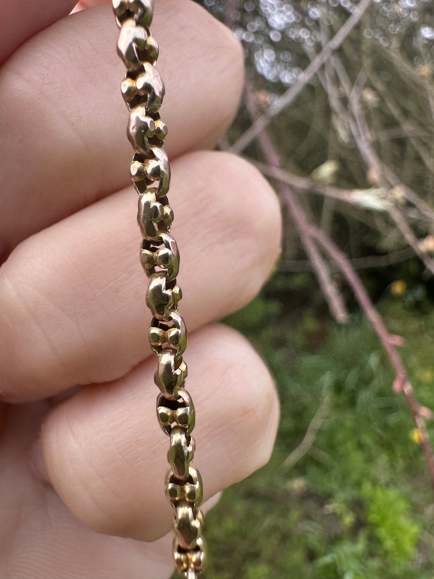 9ct Yellow Gold Popcorn link extender