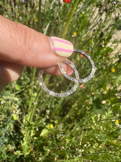 Vintage 9ct gold Round Hoops
