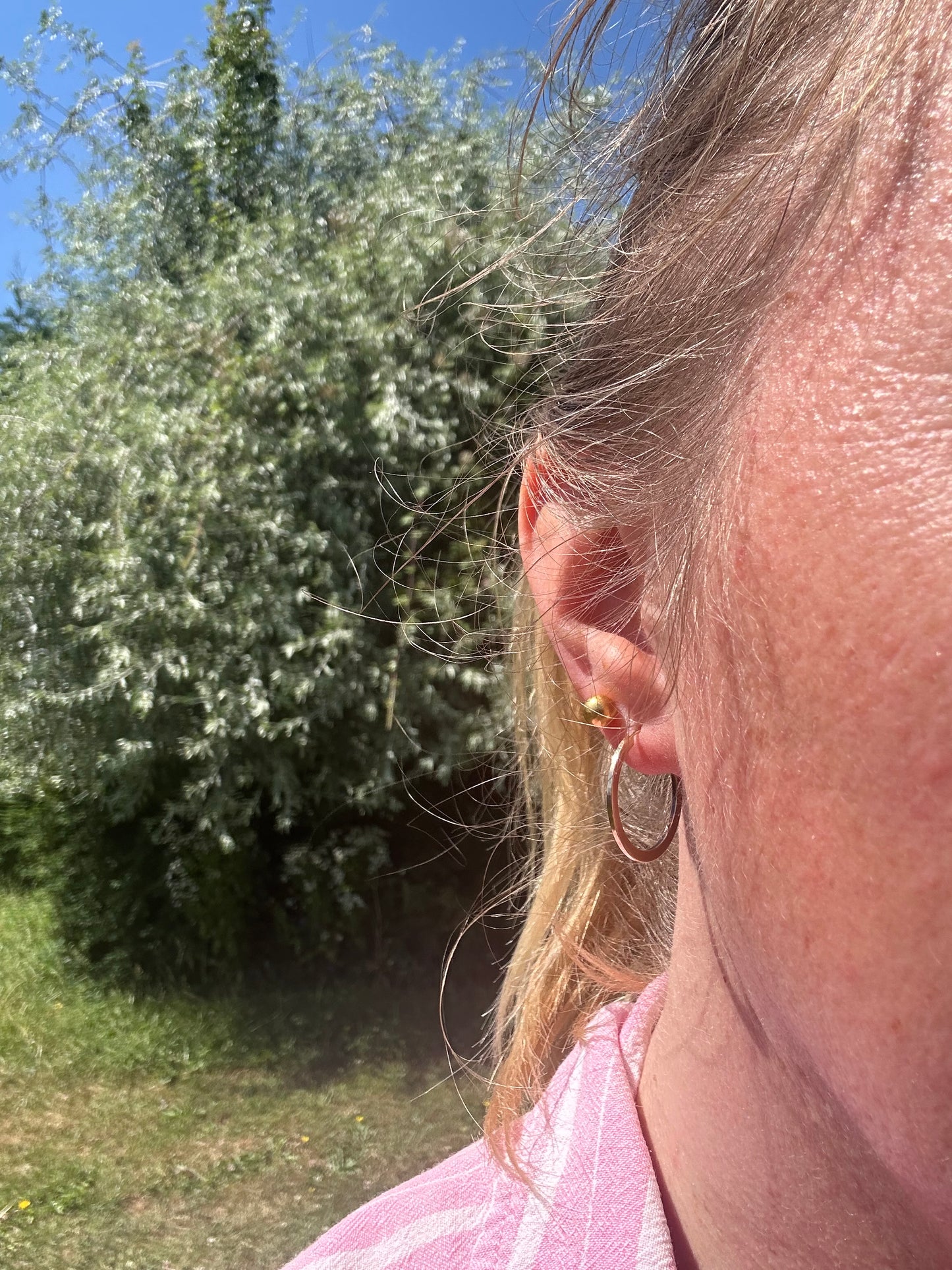 Vintage 9ct gold Round Hoops