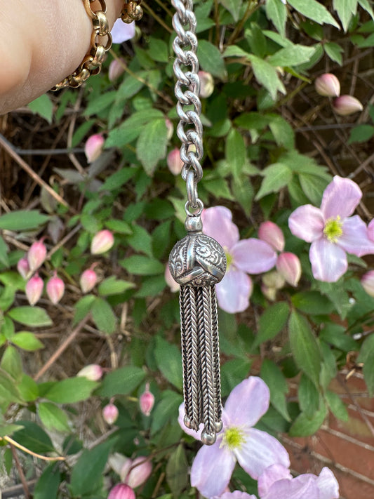 Antique Sterling Silver Tassel pendant
