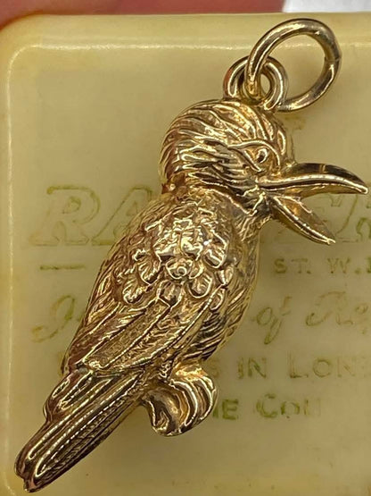 Vintage 9ct Gold Kookaburra charm