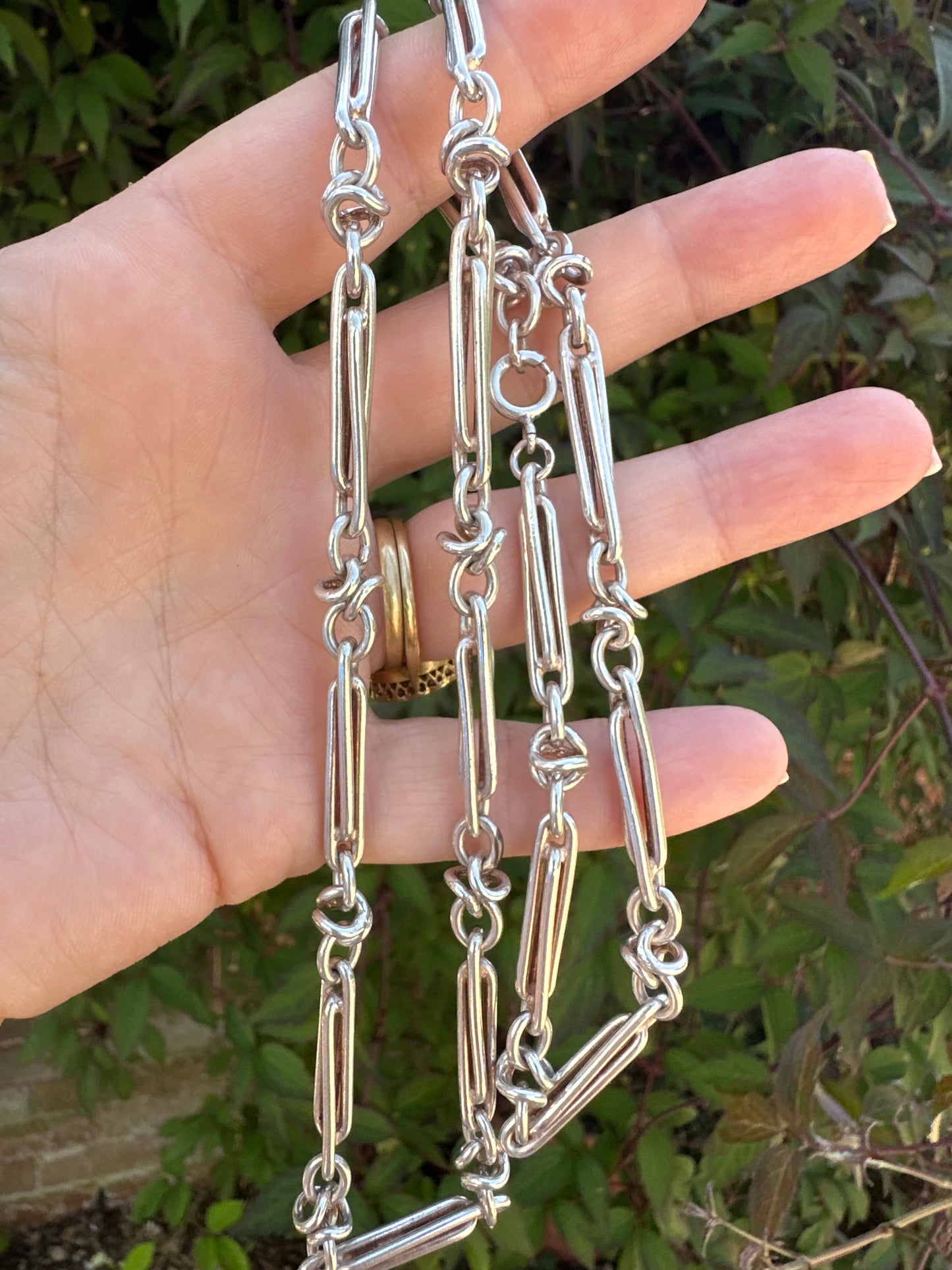 Vintage Sterling Silver Double Trombone chain