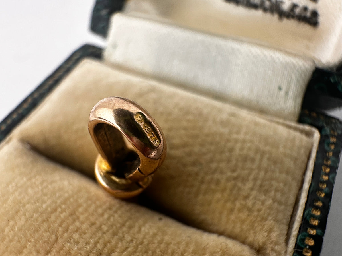Antique 9ct Peachy gold dog clip